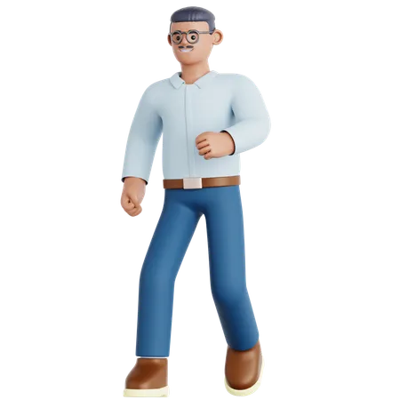 Hombre caminando  3D Illustration