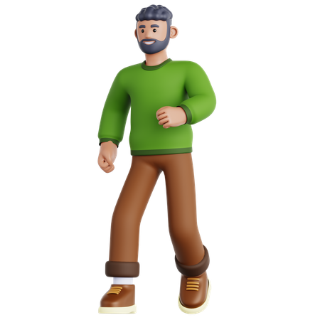 Hombre caminando  3D Illustration