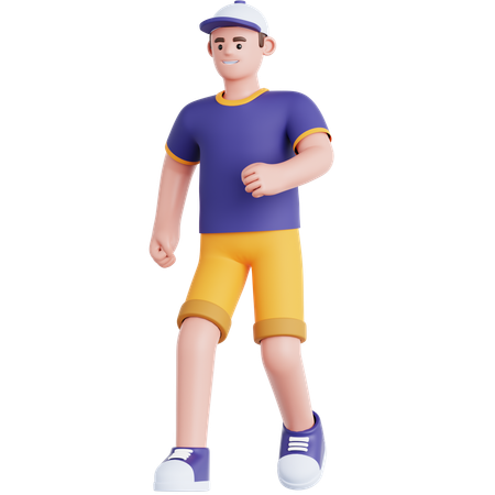 Hombre caminando  3D Illustration