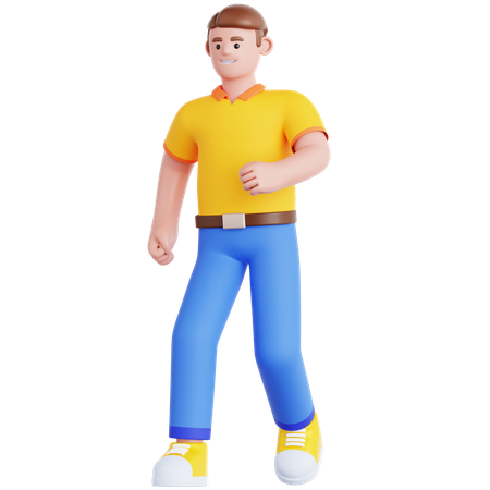 Hombre caminando  3D Illustration