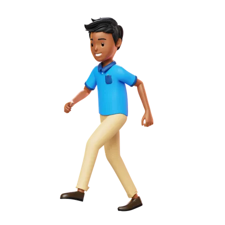 Hombre caminando  3D Illustration