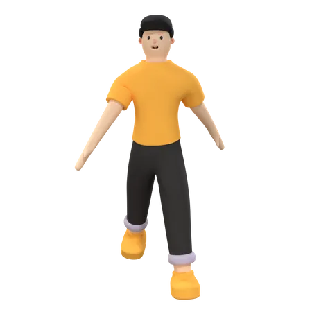 Hombre caminando  3D Illustration