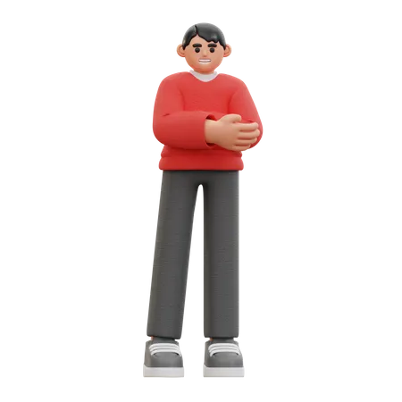 Hombre, pose casual  3D Icon