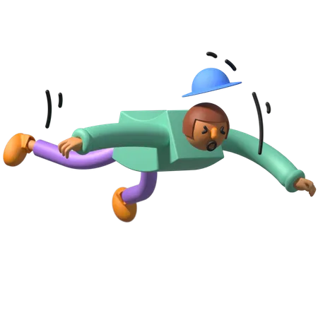 Hombre cayendo  3D Emoji