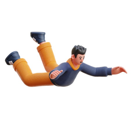 Hombre cayendo  3D Illustration
