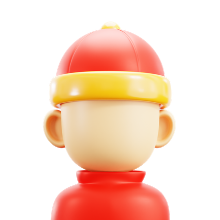 Hombre chino  3D Icon