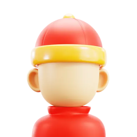 Hombre chino  3D Icon