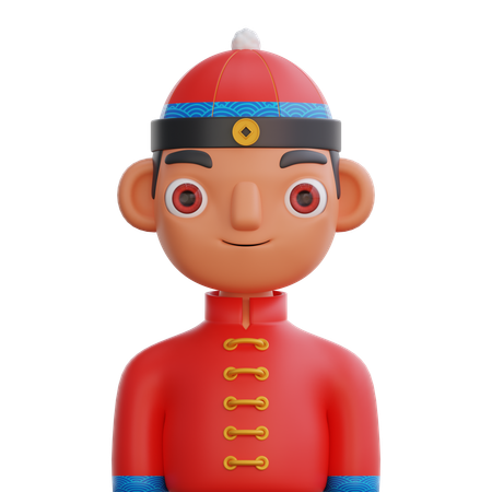 Hombre chino  3D Icon