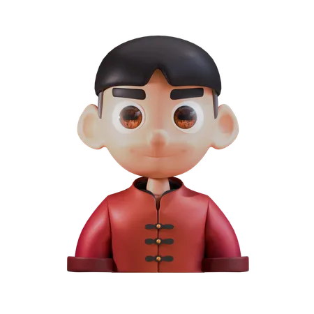 Hombre chino  3D Icon