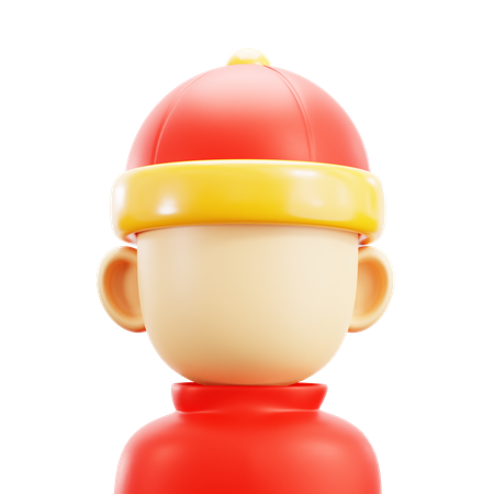 Hombre chino  3D Icon