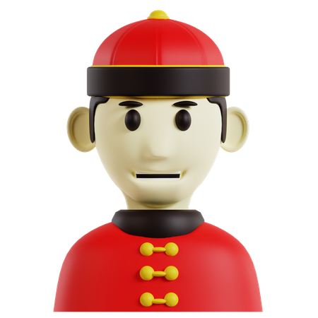 Hombre chino  3D Icon