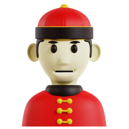 Hombre chino  3D Icon