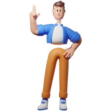 Hombre con buena idea  3D Icon