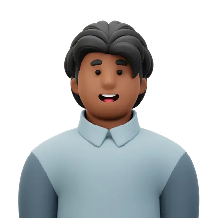 Hombre con camisa  3D Icon