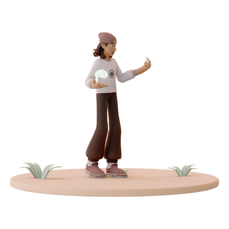 Hombre con cerebro hecho con piezas de rompecabezas  3D Icon