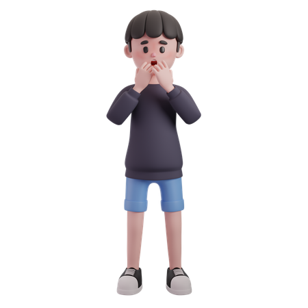 Hombre dando expresión de sorpresa  3D Icon