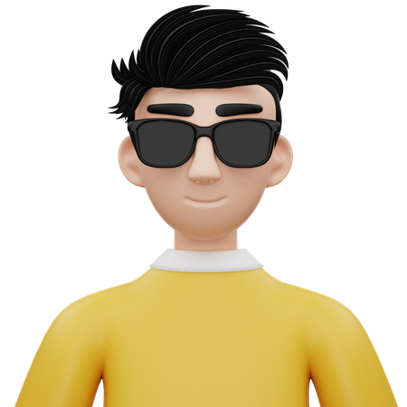 Hombre con gafas  3D Icon