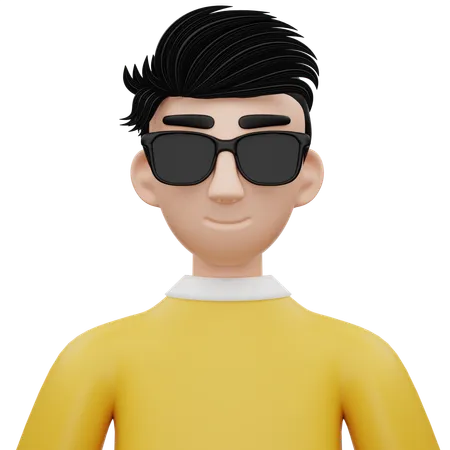 Hombre con gafas  3D Icon