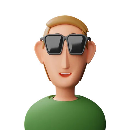 Hombre con gafas  3D Icon