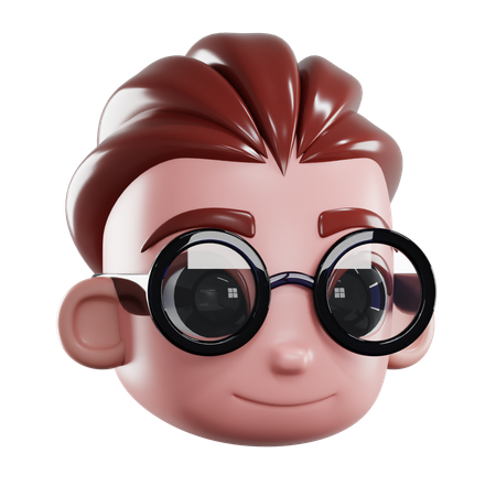 Hombre con gafas  3D Icon