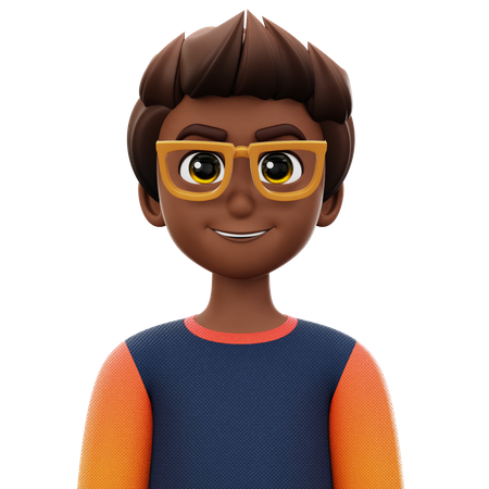 Hombre con gafas  3D Icon