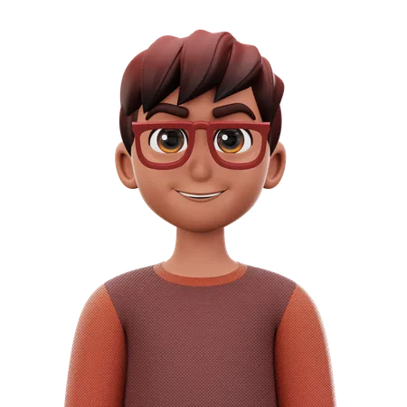 Hombre con gafas  3D Icon