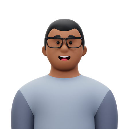 Hombre con gafas  3D Icon