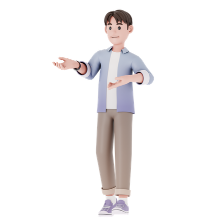 Hombre con pose de transporte  3D Illustration