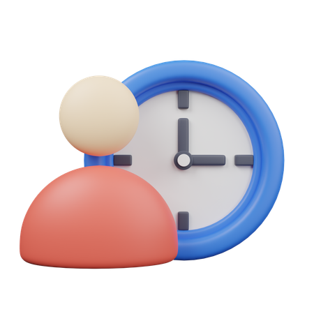 Hombre con reloj  3D Icon