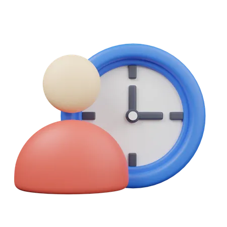 Hombre con reloj  3D Icon