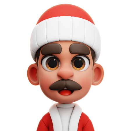 HOMBRE CON TRAJE DE PAPÁ NOEL  3D Icon