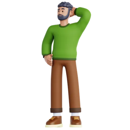 Hombre confundido  3D Icon