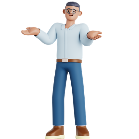 Hombre confundido  3D Icon