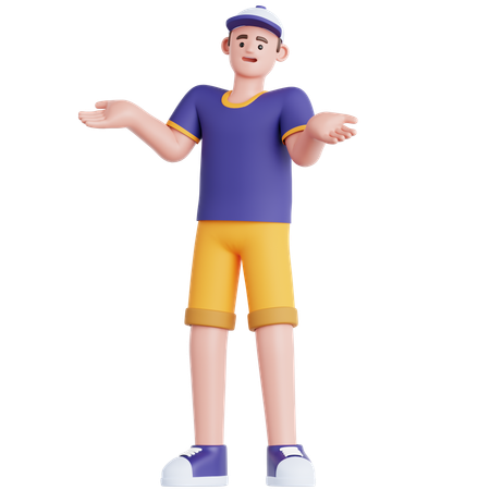 Hombre confundido  3D Icon