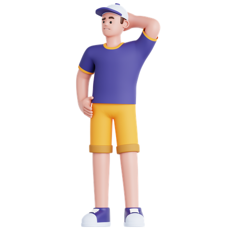 Hombre confundido  3D Icon