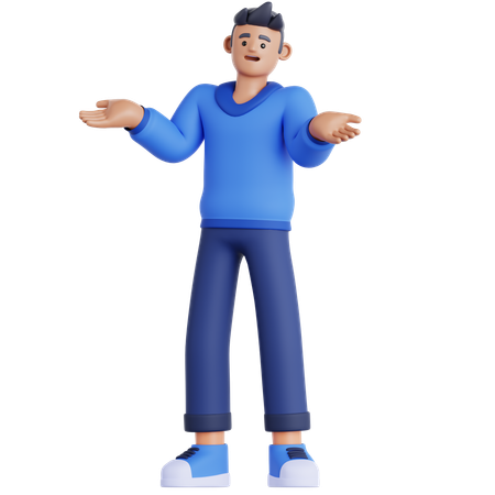 Hombre confundido  3D Icon