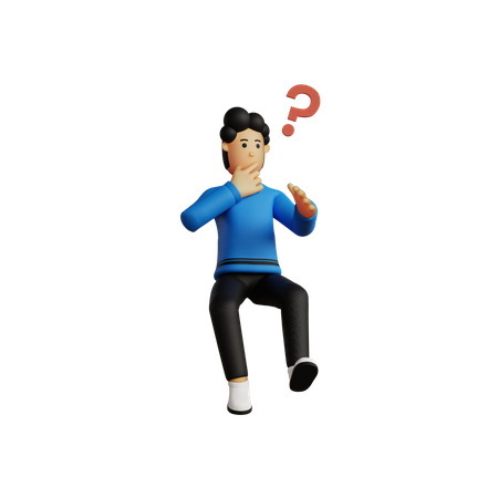 Hombre confundido 3D Icon