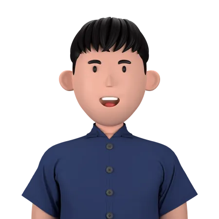 Hombre coreano  3D Icon
