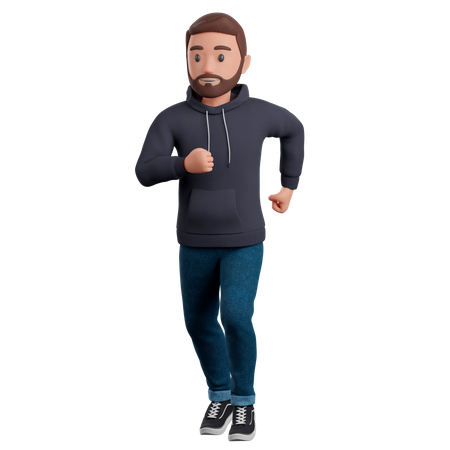 Hombre corriendo  3D Illustration