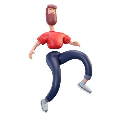 Hombre corriendo  3D Illustration