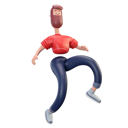 Hombre corriendo  3D Illustration