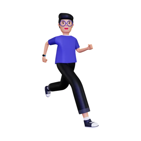 Ilustracion Del Concepto De Hombre Corriendo 3 D 3D Illustration