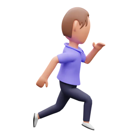 Hombre corriendo  3D Illustration