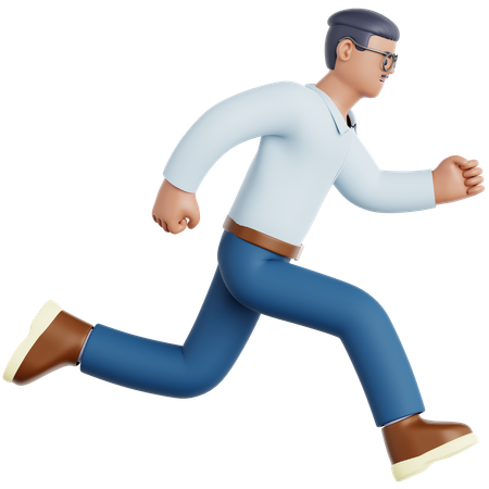 Hombre corriendo  3D Illustration