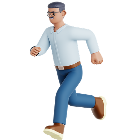 Hombre corriendo  3D Illustration