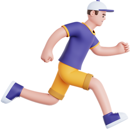 Hombre corriendo  3D Illustration