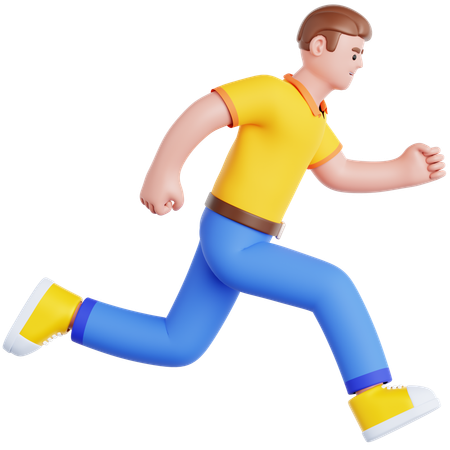 Hombre corriendo  3D Illustration