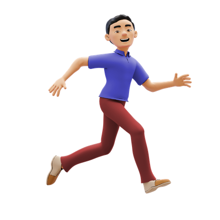 Hombre corriendo  3D Illustration