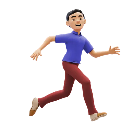 Hombre corriendo  3D Illustration