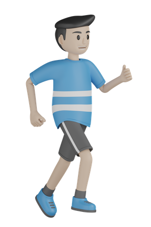 Hombre corriendo  3D Illustration